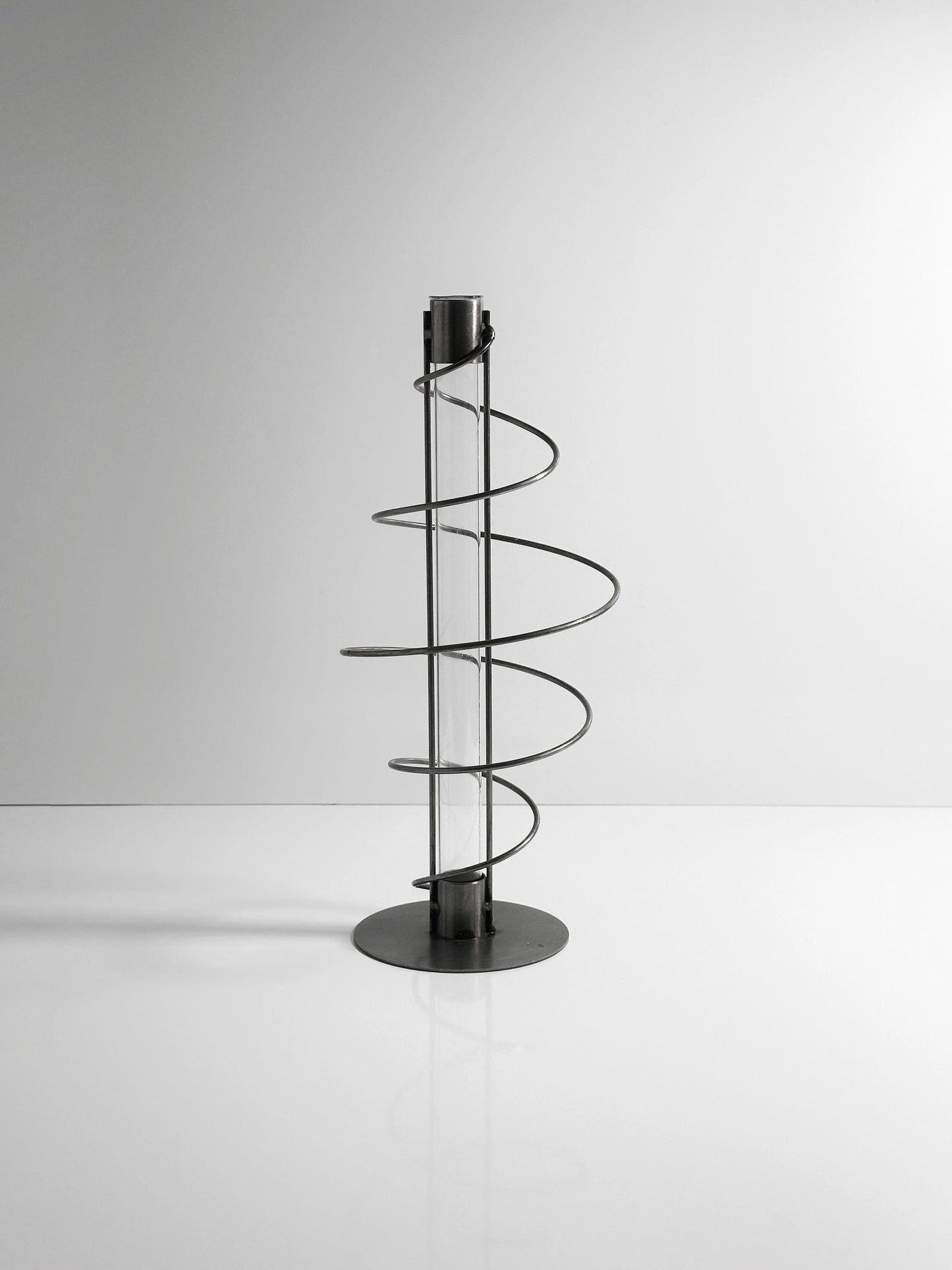 Vintage Postmodern Glas Metall Solifleur Blumenvase Memphis Milano 1990 Deutschland