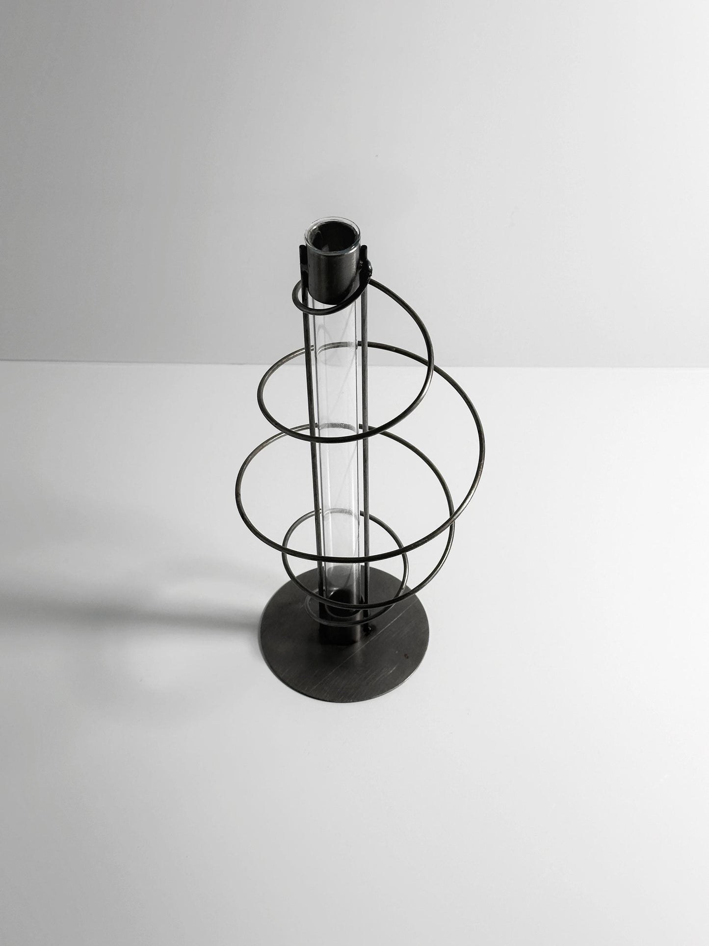 Vintage Postmodern Glas Metall Solifleur Blumenvase Memphis Milano 1990 Deutschland