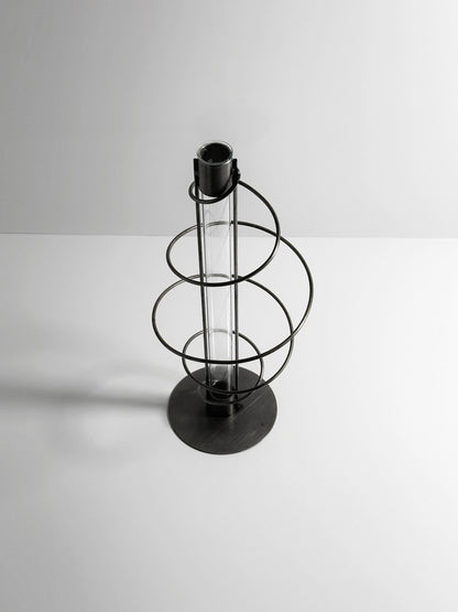 Vintage Postmodern Glas Metall Solifleur Blumenvase Memphis Milano 1990 Deutschland