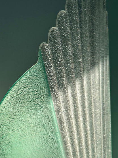 Vintage Murano Table Lamp Glass Brass by Barovier Toso Set of 2