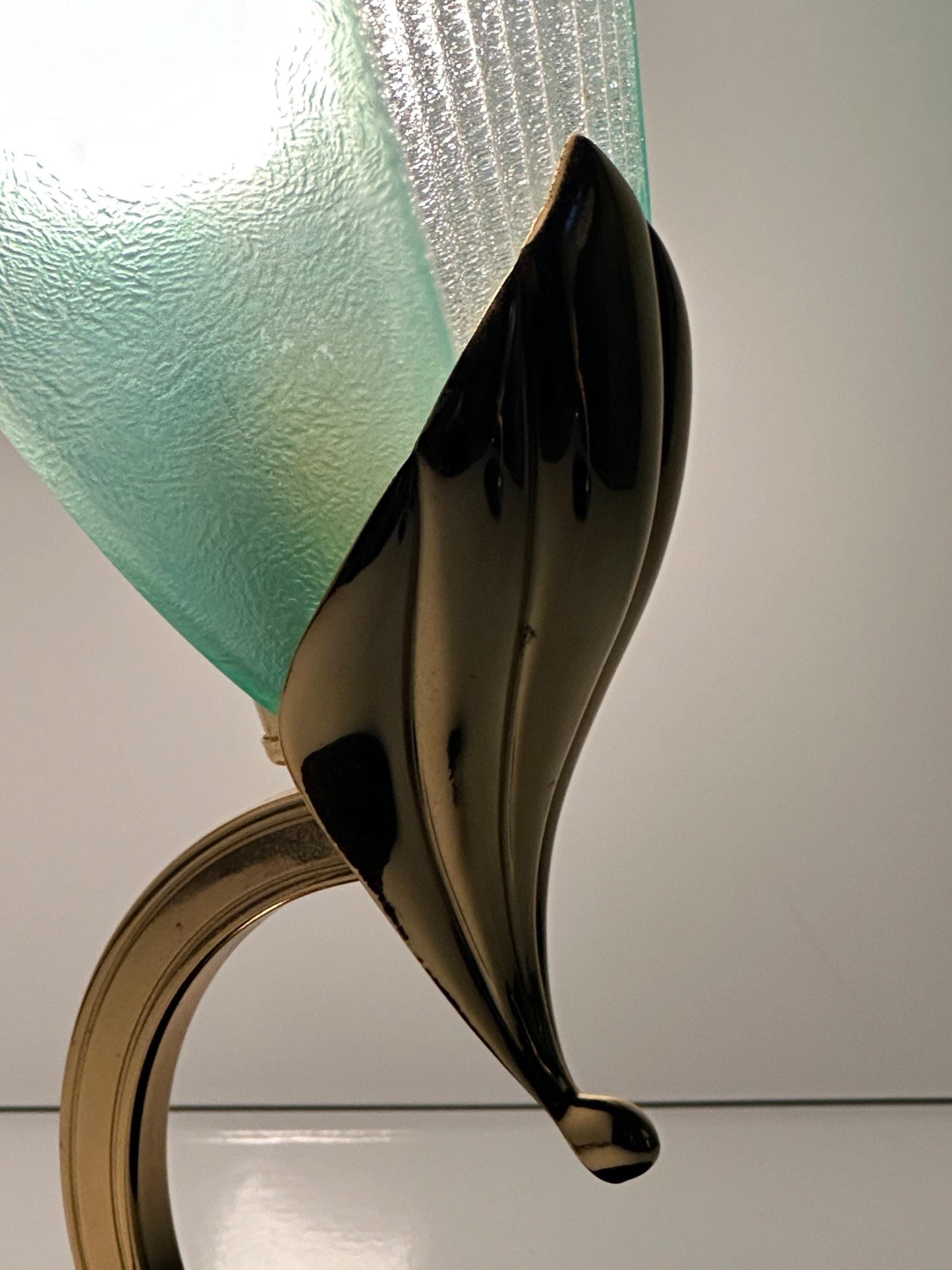 Vintage Murano Table Lamp Glass Brass by Barovier Toso Set of 2