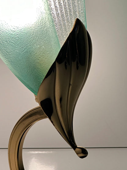 Vintage Murano Table Lamp Glass Brass by Barovier Toso Set of 2