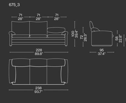 Vintage Sofa Maralunga von Vico Magistretti für Cassina mit gestreiftem Missoni-Stoff