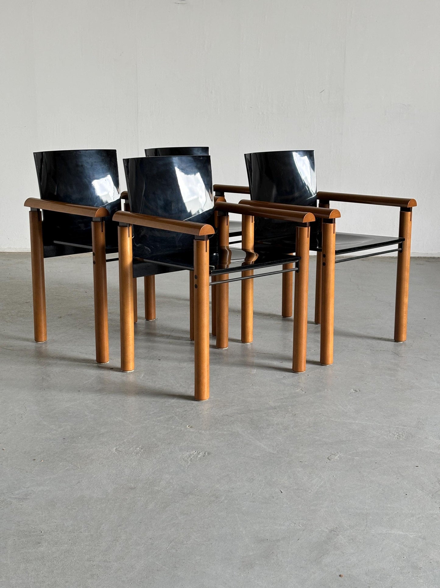 Vintage Armlehnstuhl Holz von Artelano 1970er Italien