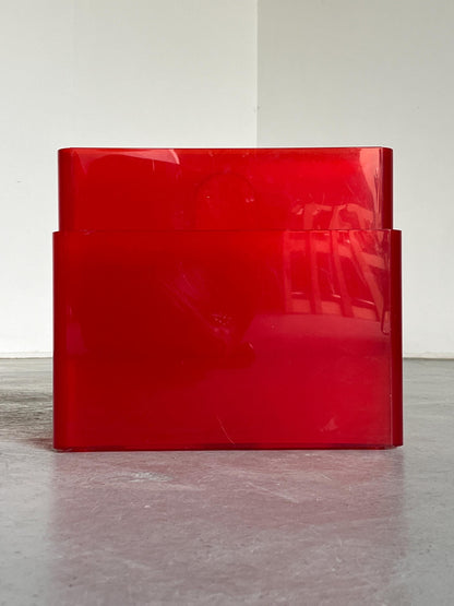 Vintage Zeitschriftenständer Mod. 4676 von Giotto Stoppino für Kartell rot