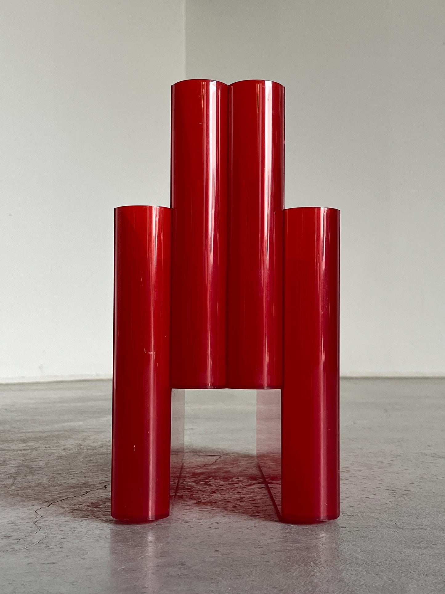 Vintage Zeitschriftenständer Mod. 4676 von Giotto Stoppino für Kartell rot