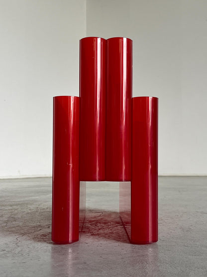 Vintage Zeitschriftenständer Mod. 4676 von Giotto Stoppino für Kartell rot