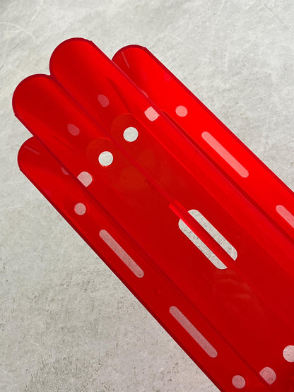 Vintage Zeitschriftenständer Mod. 4676 von Giotto Stoppino für Kartell rot