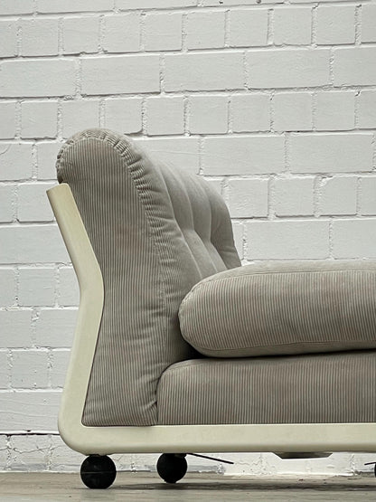 Vintage Loungesessel Amanta von Mario Bellini für B&B Italia schwarze Hartschale neu bezogen