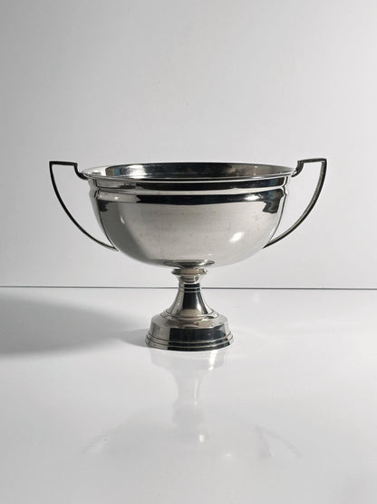 Vintage Henkelschale Metall Silber