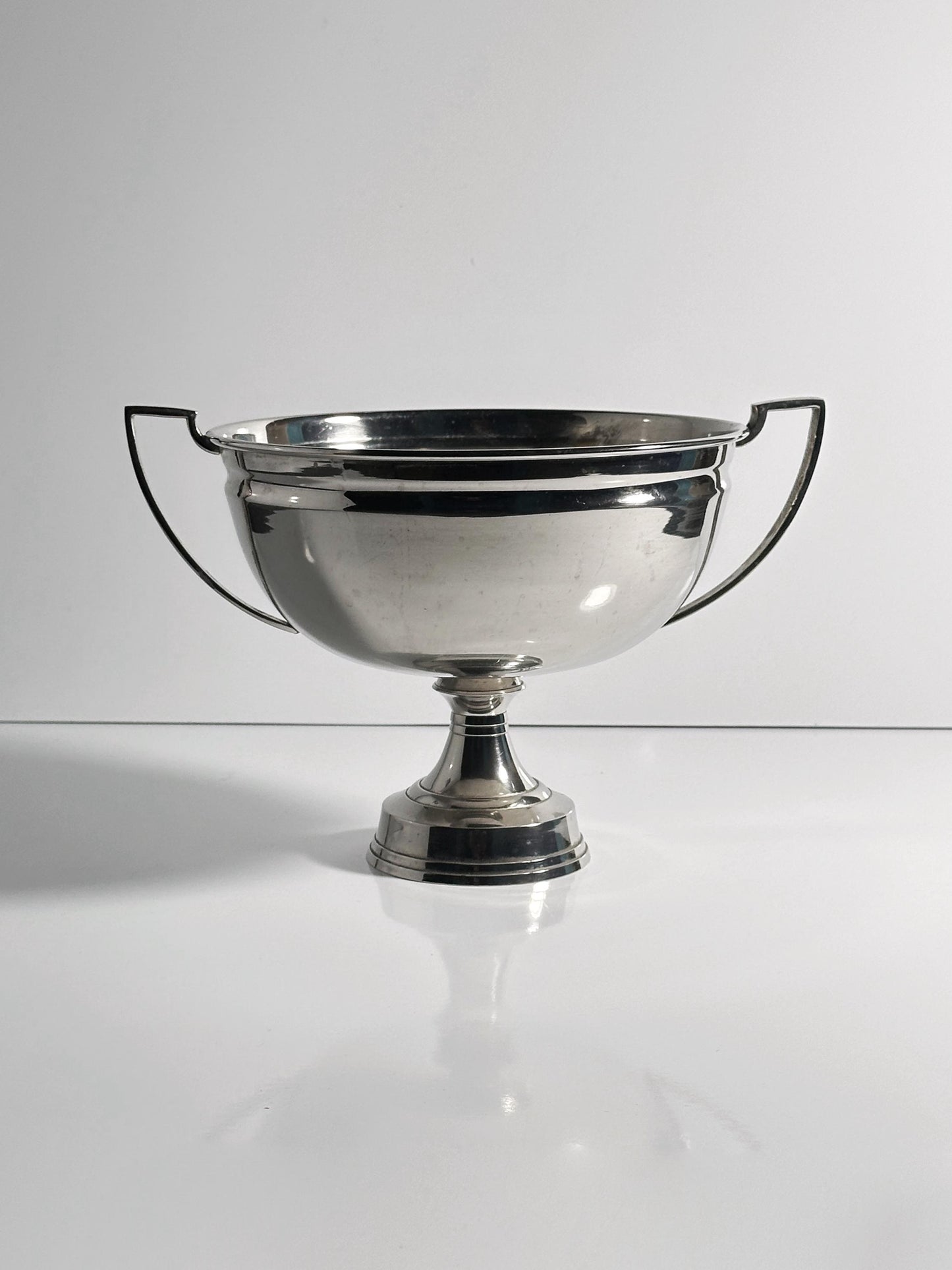 Vintage Henkelschale Metall Silber