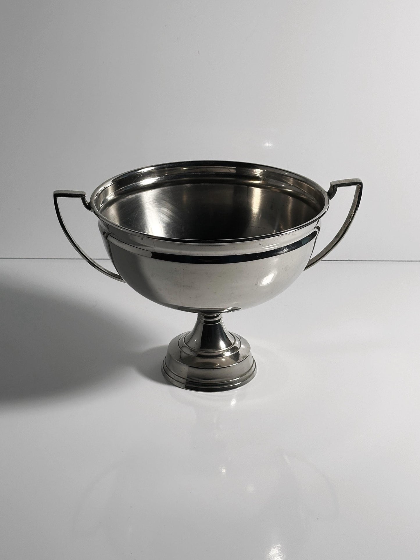 Vintage Henkelschale Metall Silber