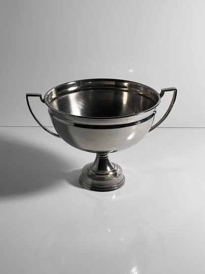 Vintage Henkelschale Metall Silber