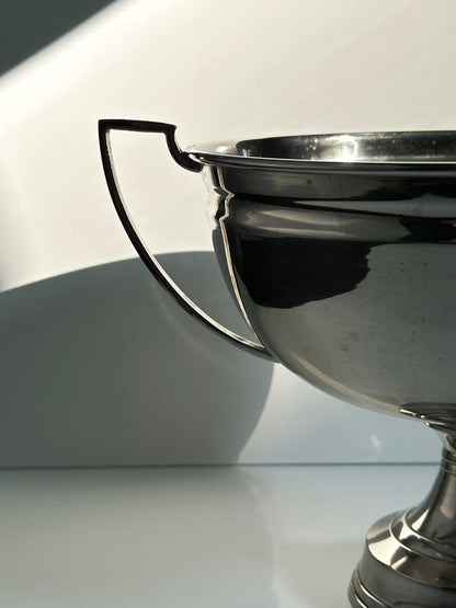 Vintage Henkelschale Metall Silber