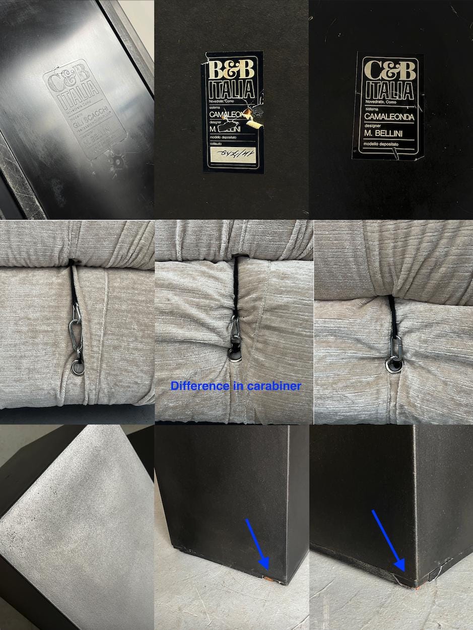 Vintage Camaleonda Sitz von Mario Bellini für C&B Italia in Elfenbein Set von 2