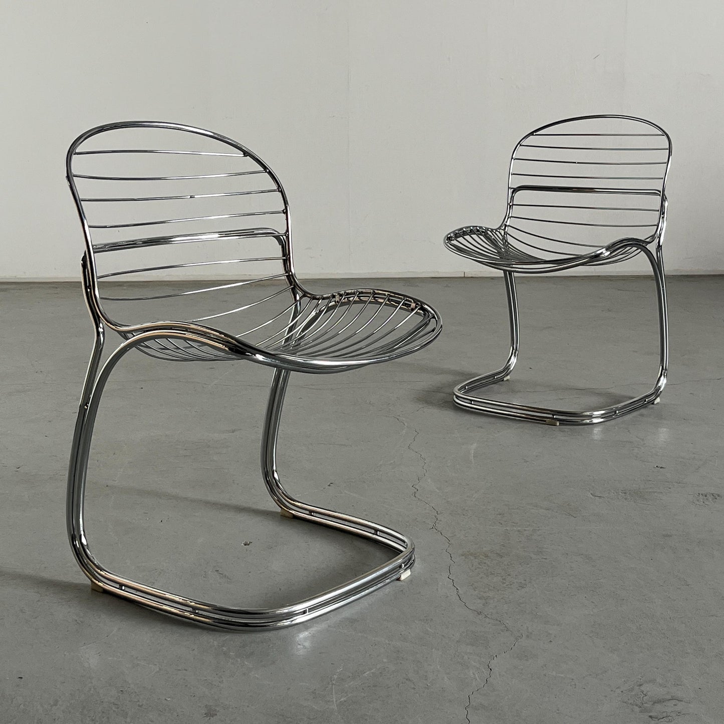 Vintage Sabrina dining chair by Gastone Rinaldi for Rima 1970s Italy