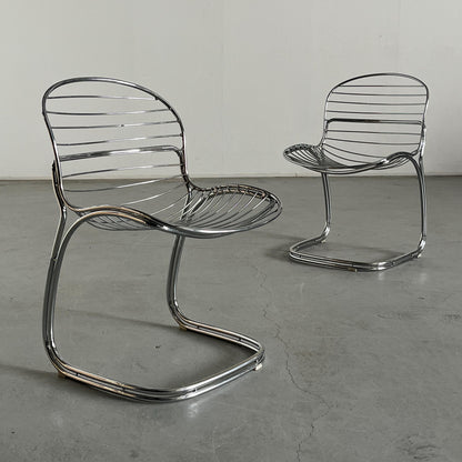 Vintage Sabrina dining chair by Gastone Rinaldi for Rima 1970s Italy