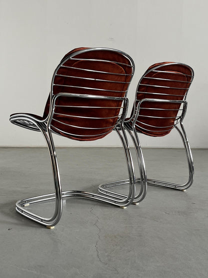 Vintage Sabrina dining chair by Gastone Rinaldi for Rima 1970s Italy