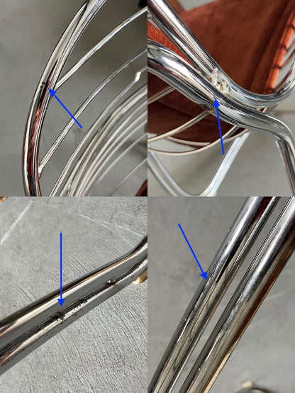 Vintage Sabrina dining chair by Gastone Rinaldi for Rima 1970s Italy