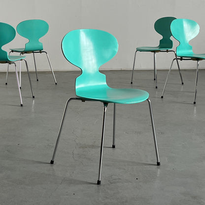 Vintage Ant Stuhl in seltenem Türkis von Arne Jacobsen für Fritz Hansen