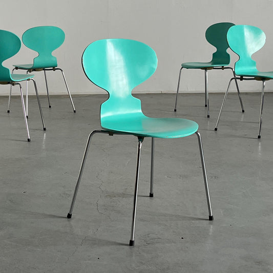 Vintage Ant Stuhl in seltenem Türkis von Arne Jacobsen für Fritz Hansen