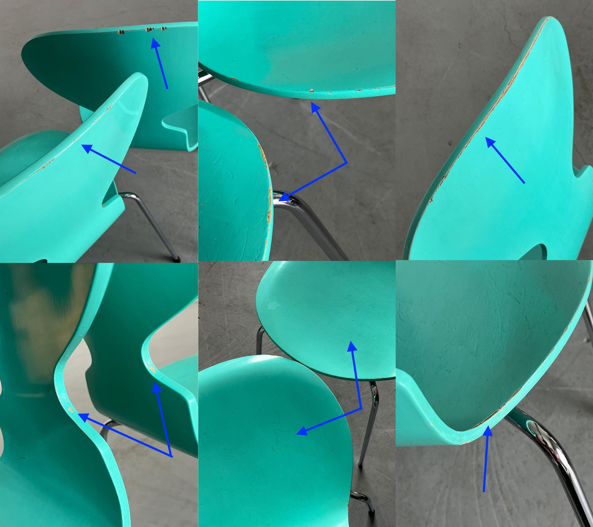 Vintage Ant Stuhl in seltenem Türkis von Arne Jacobsen für Fritz Hansen
