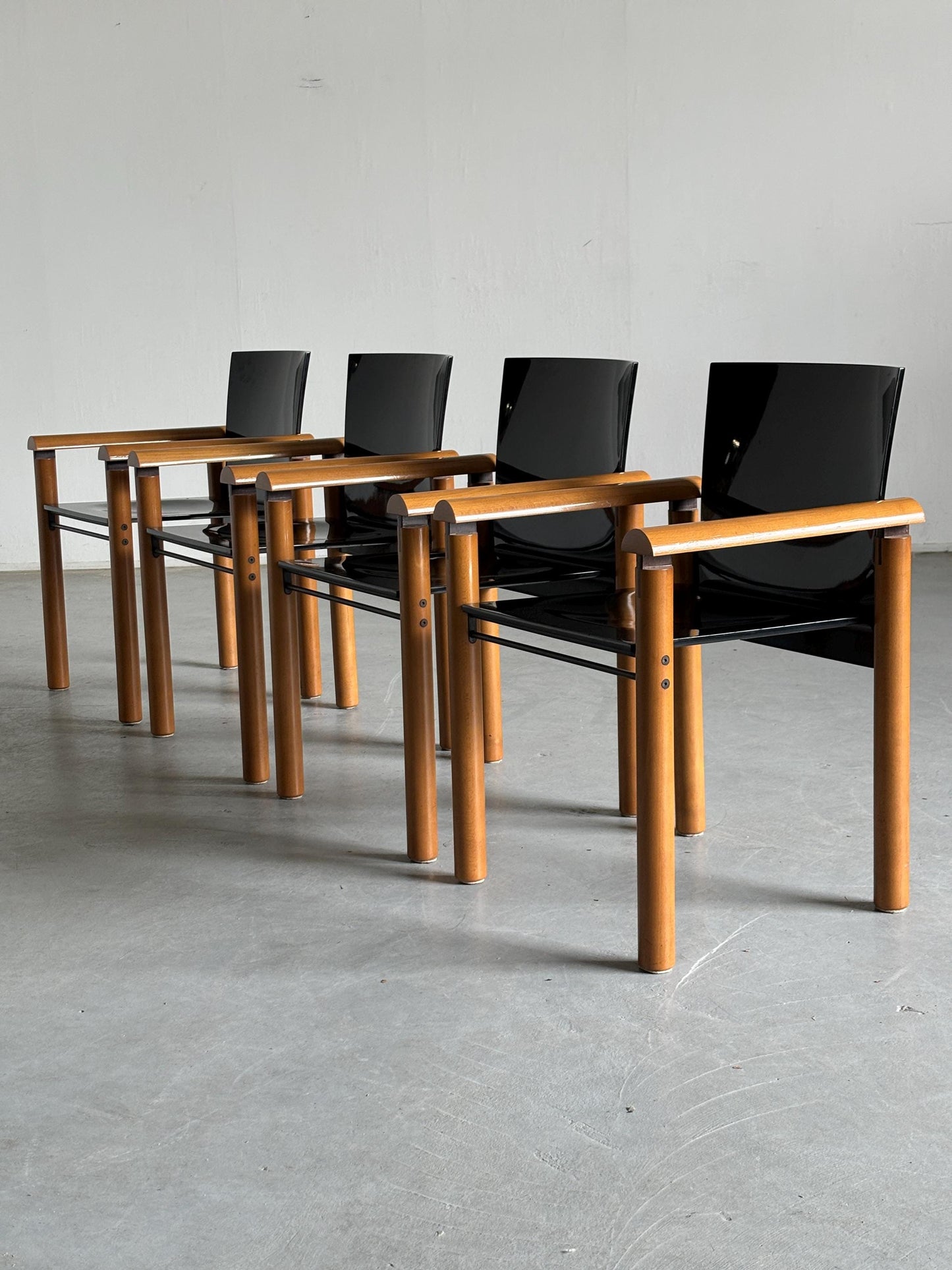 Vintage Armlehnstuhl Holz von Artelano 1970er Italien