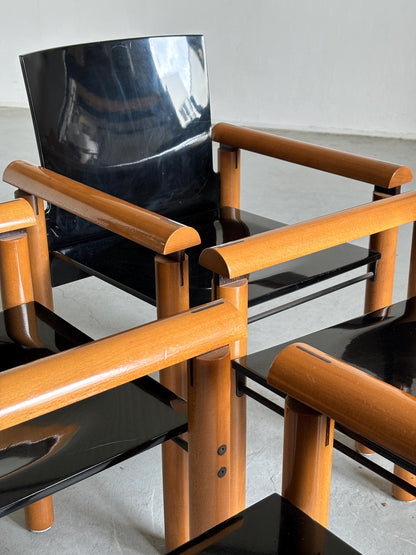 Vintage Armlehnstuhl Holz von Artelano 1970er Italien