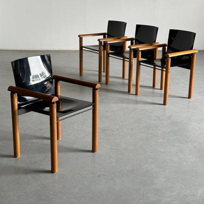 Vintage Armlehnstuhl Holz von Artelano 1970er Italien