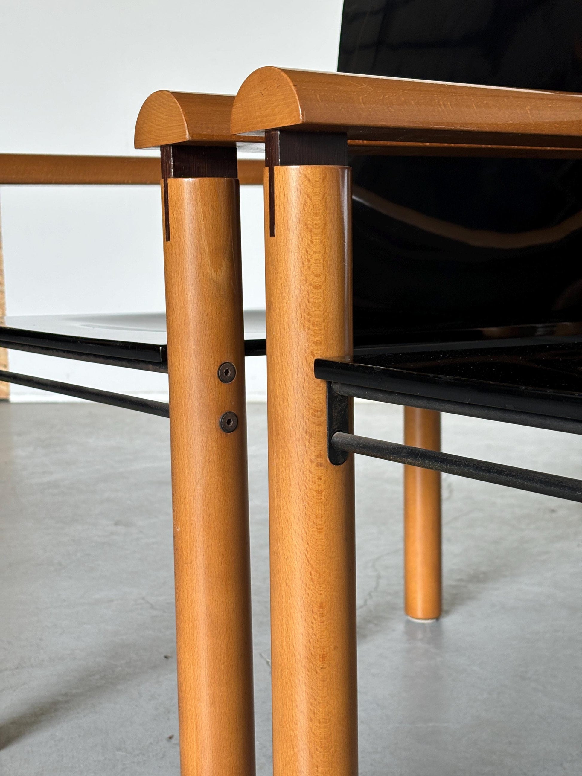 Vintage Armlehnstuhl Holz von Artelano 1970er Italien