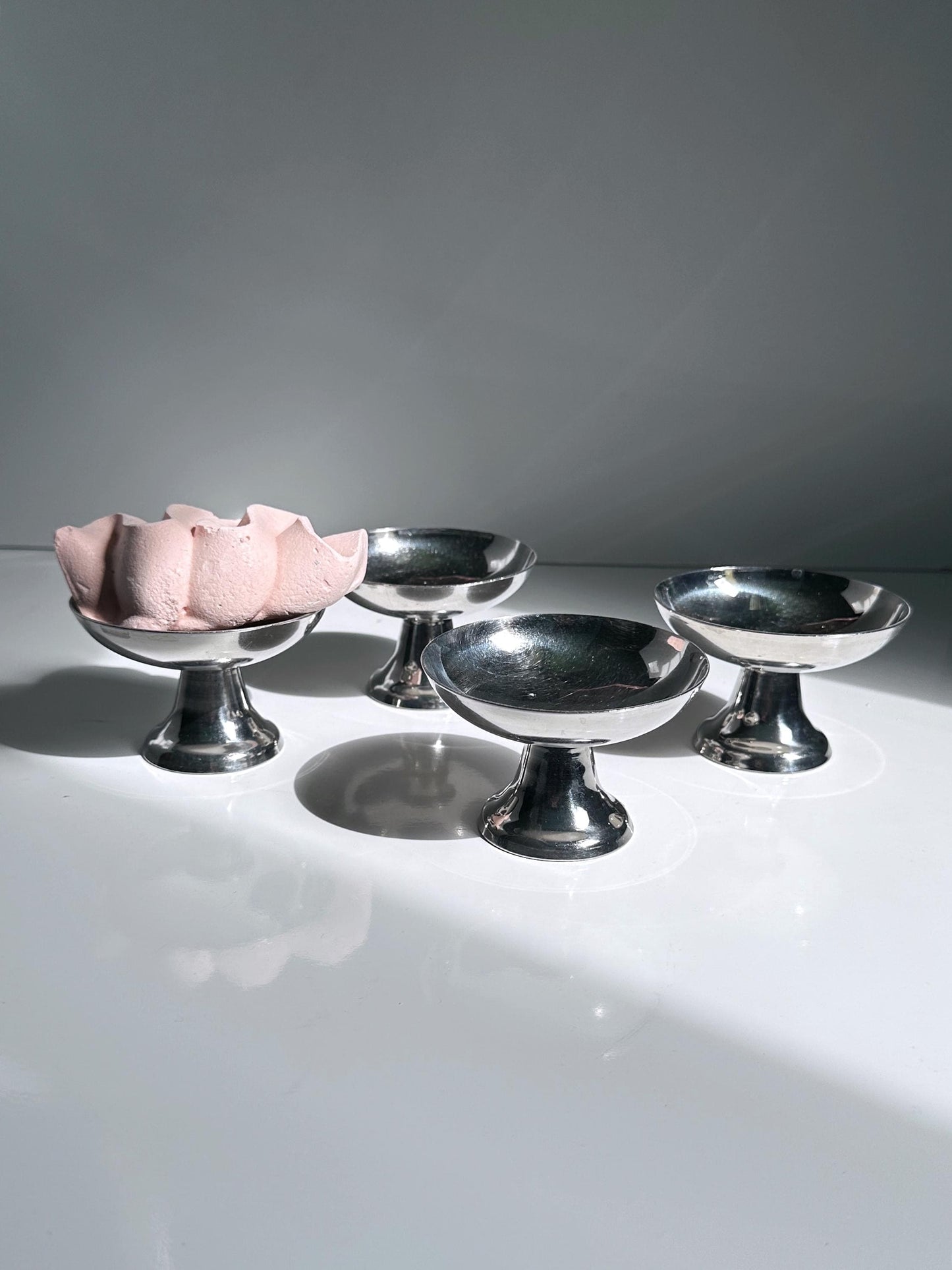 Vintage Dessertschale Italienisch 80er Glas