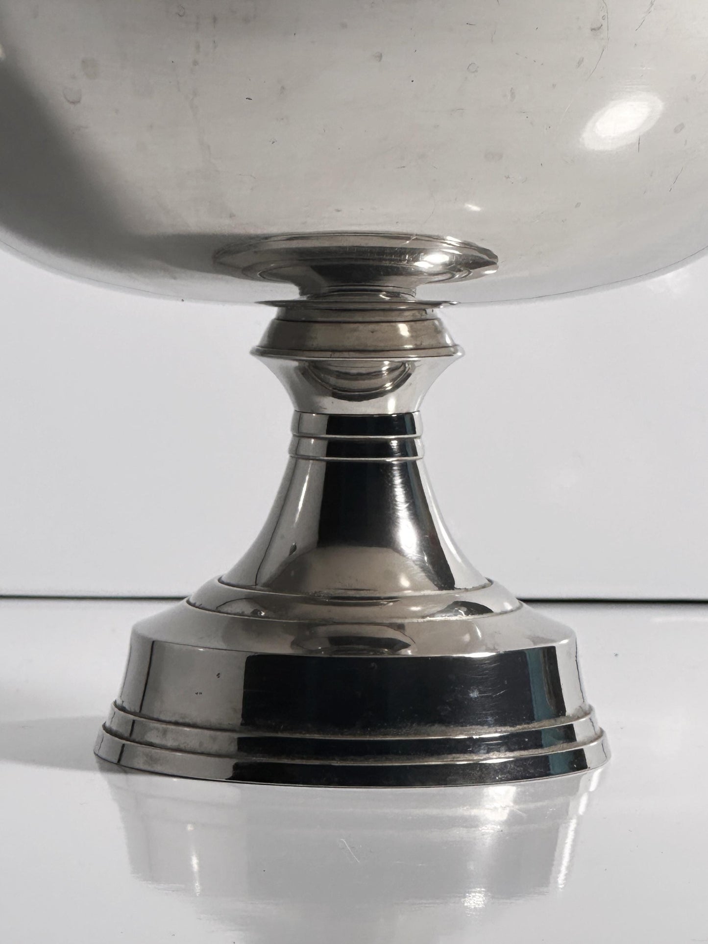 Vintage Henkelschale Metall Silber
