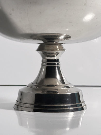 Vintage Henkelschale Metall Silber