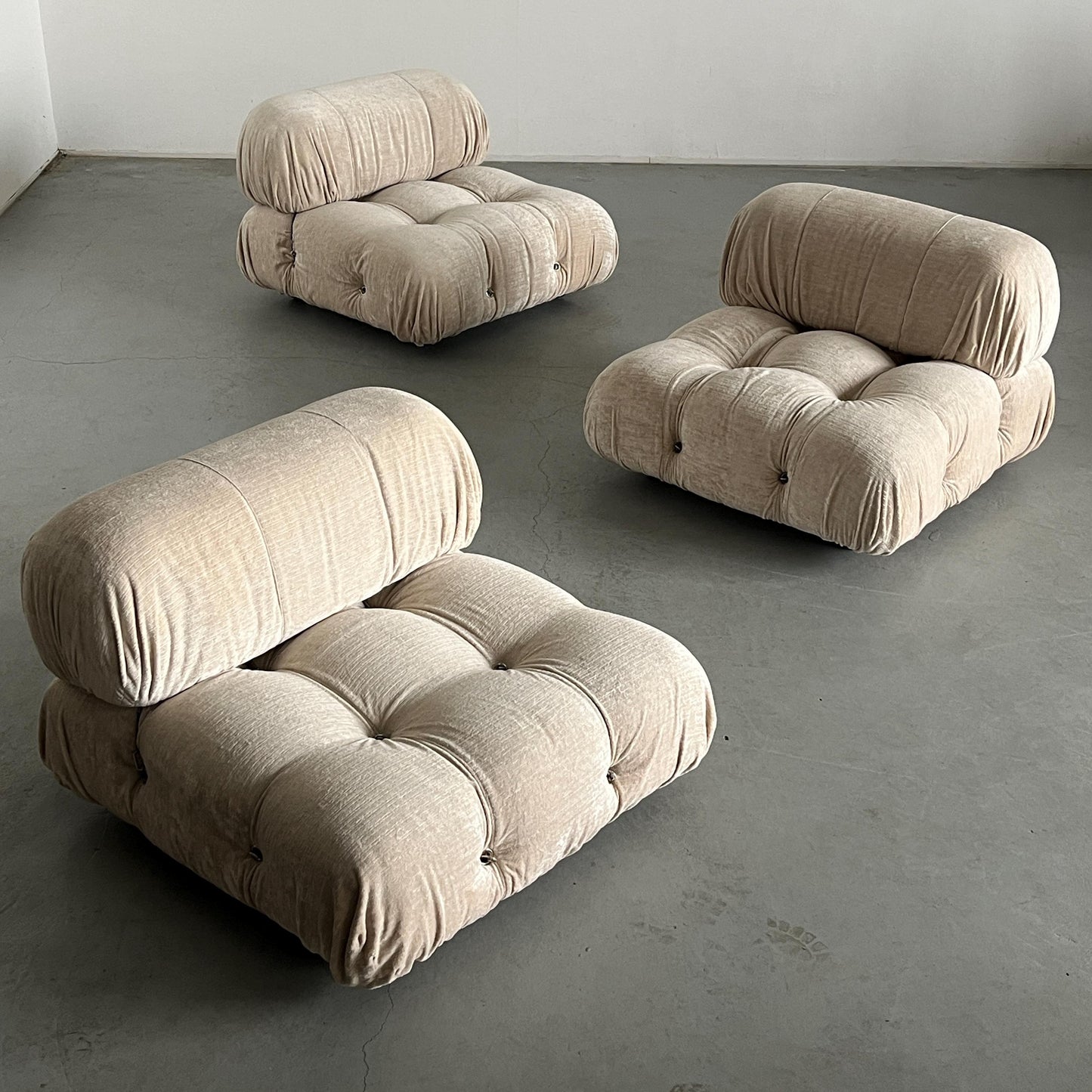 Vintage Camaleonda Sitz von Mario Bellini für C&B Italia in Elfenbein Set von 2