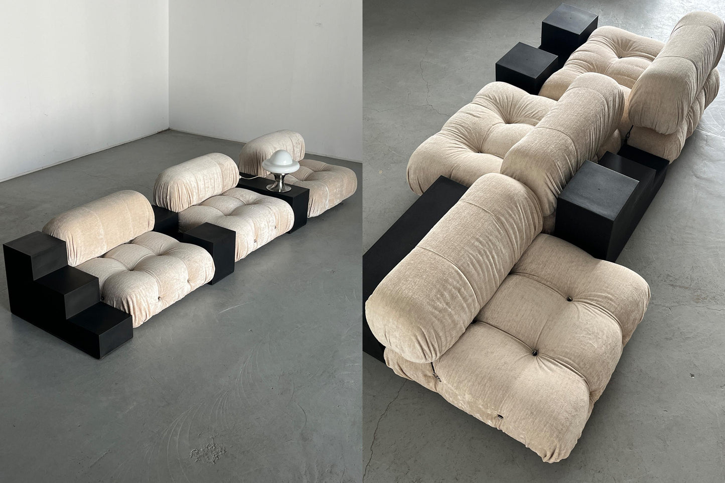 Vintage Camaleonda Sitz von Mario Bellini für C&B Italia in Elfenbein Set von 2