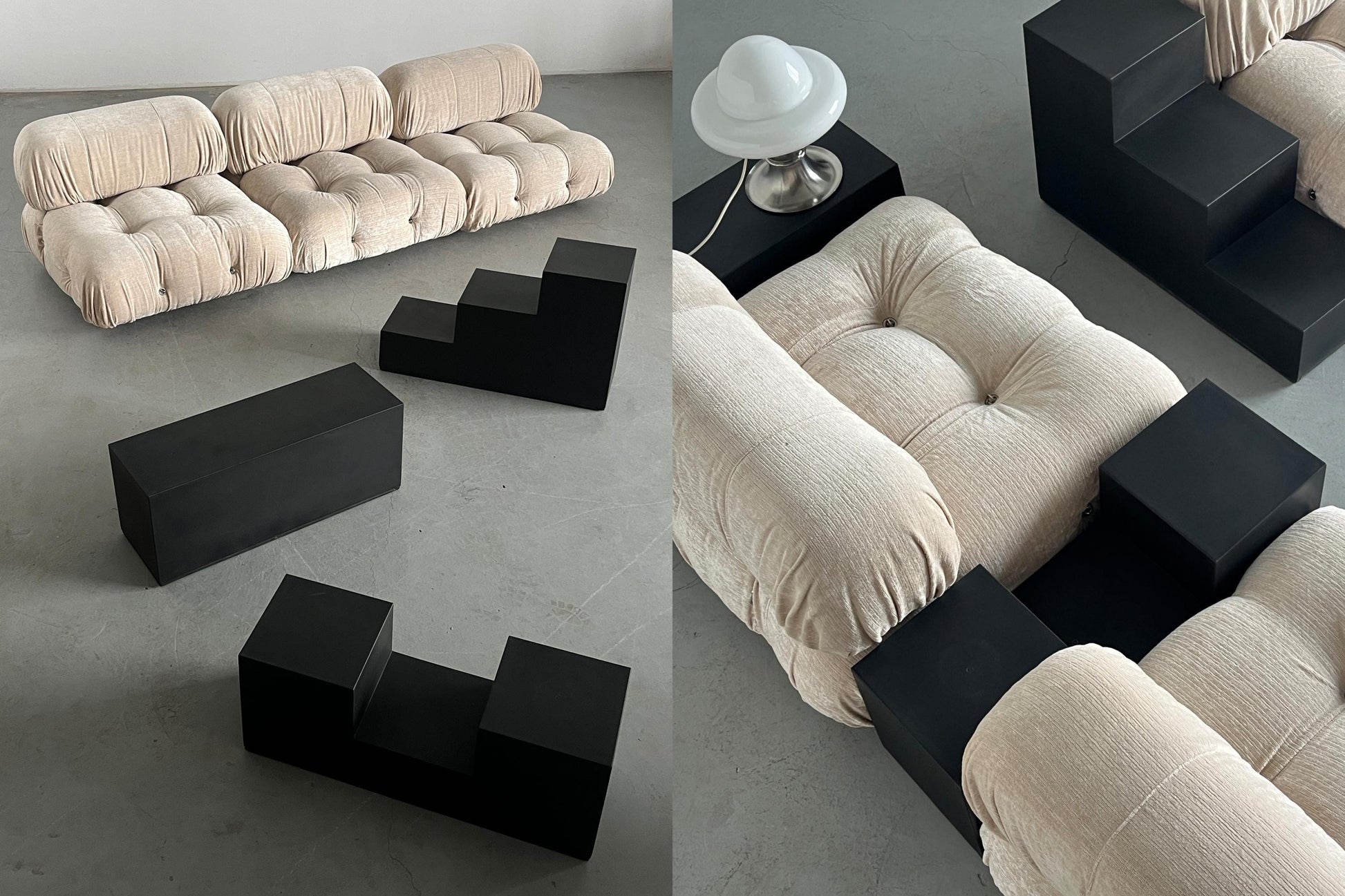 Vintage Camaleonda Sitz von Mario Bellini für C&B Italia in Elfenbein Set von 2