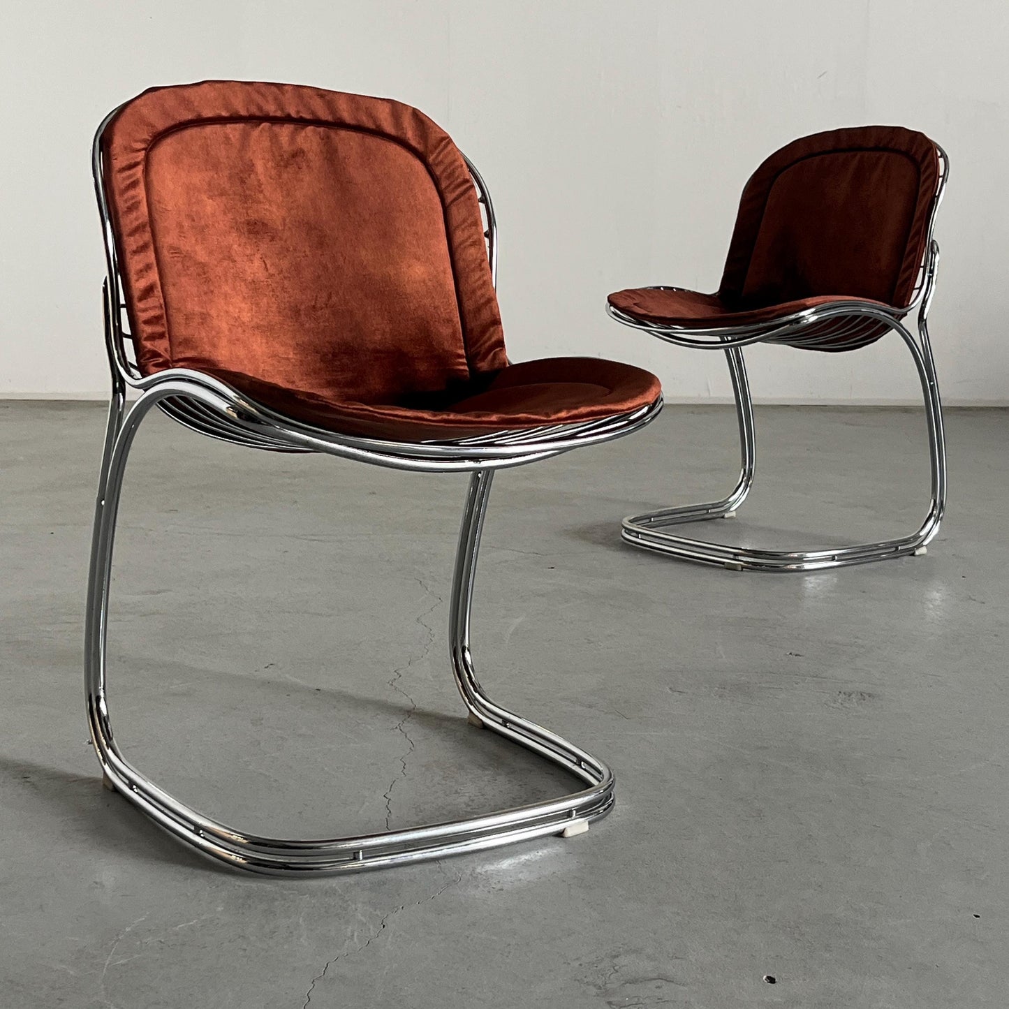 Vintage Sabrina dining chair by Gastone Rinaldi for Rima 1970s Italy