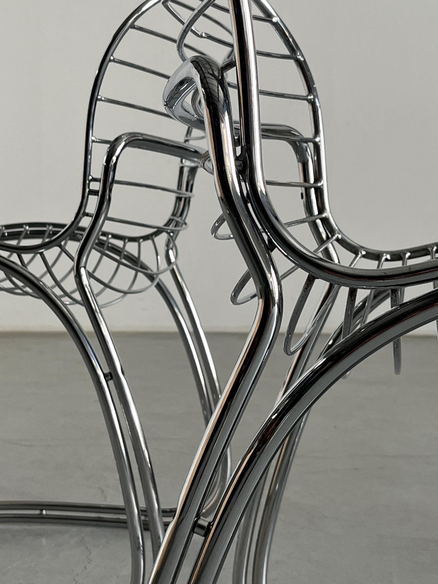 Vintage Sabrina dining chair by Gastone Rinaldi for Rima 1970s Italy