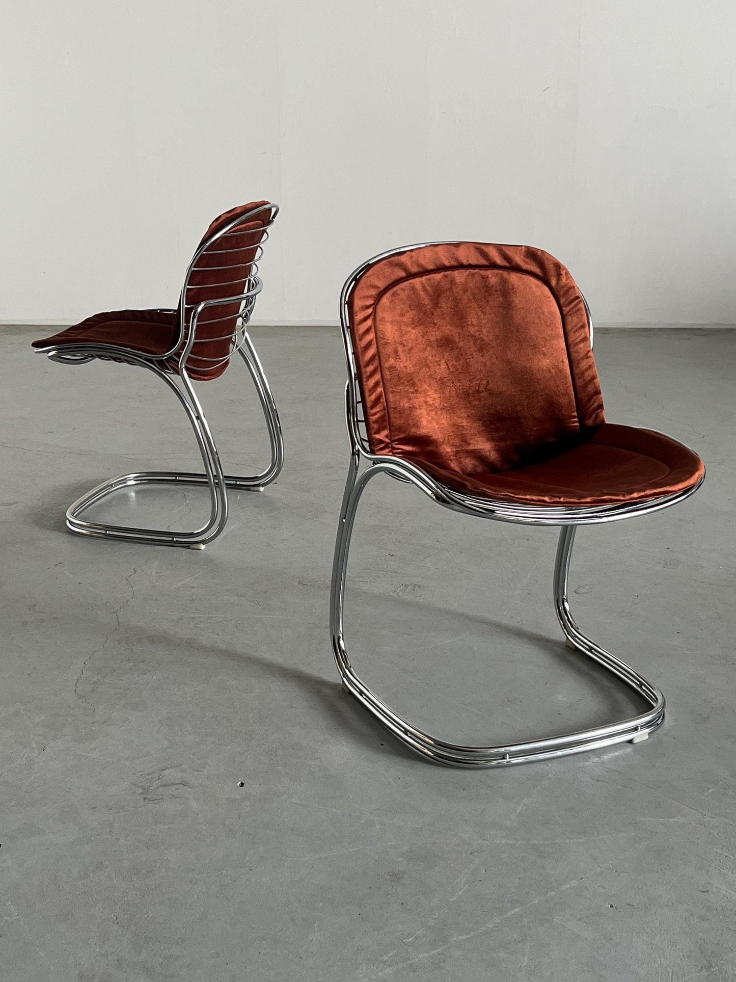 Vintage Sabrina dining chair by Gastone Rinaldi for Rima 1970s Italy