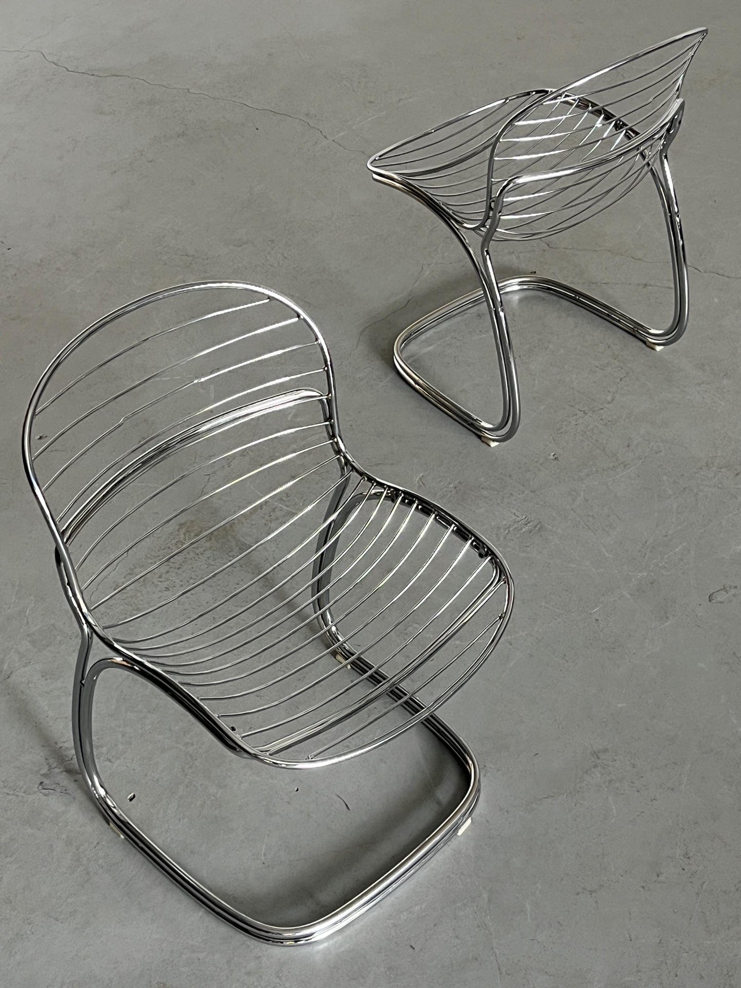 Vintage Sabrina dining chair by Gastone Rinaldi for Rima 1970s Italy