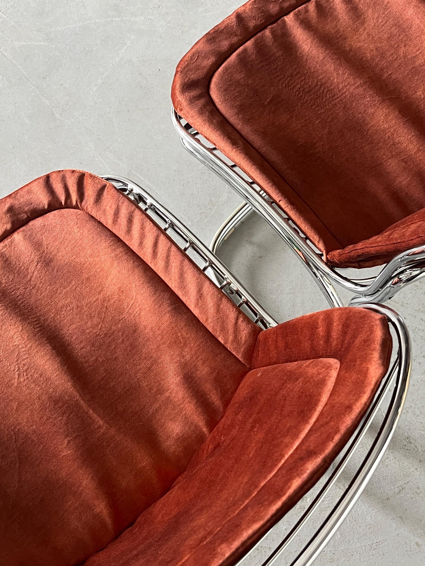 Vintage Sabrina dining chair by Gastone Rinaldi for Rima 1970s Italy