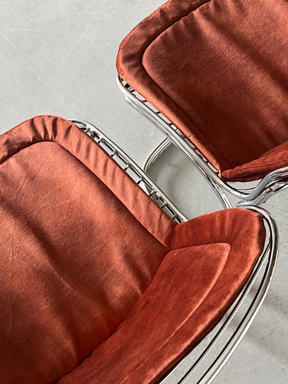 Vintage Sabrina dining chair by Gastone Rinaldi for Rima 1970s Italy