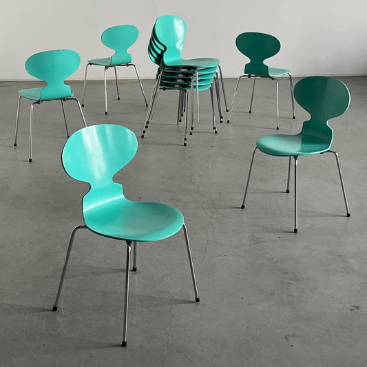 Vintage Ant Stuhl in seltenem Türkis von Arne Jacobsen für Fritz Hansen