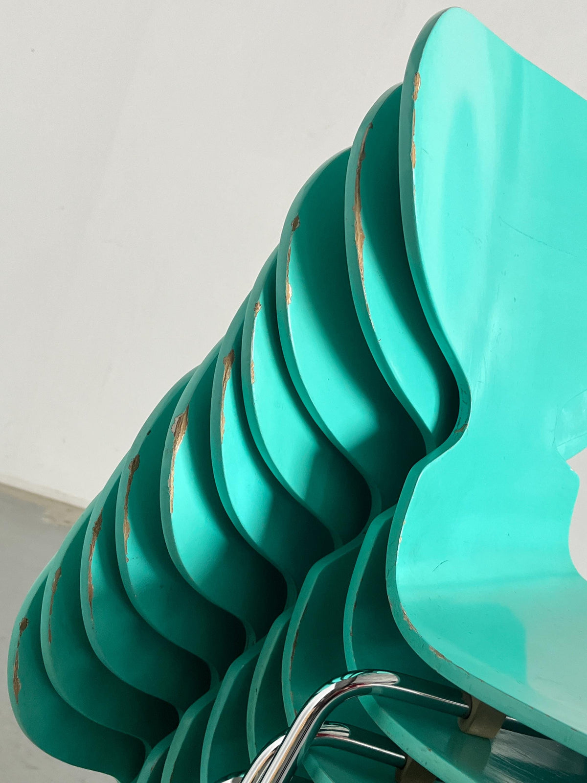 Vintage Ant Stuhl in seltenem Türkis von Arne Jacobsen für Fritz Hansen