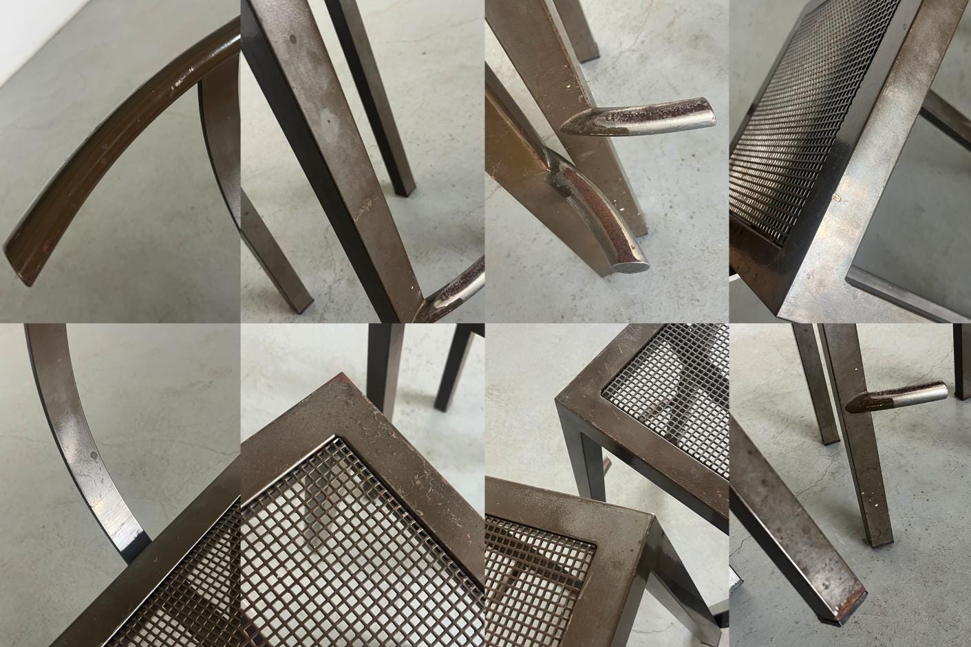 Vintage Barhocker Sarapis Metall von Philippe Starck für Driade Paar