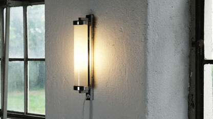 Vintage Wandlampe von Napako für Napako, Chrom mit Glaszylinder