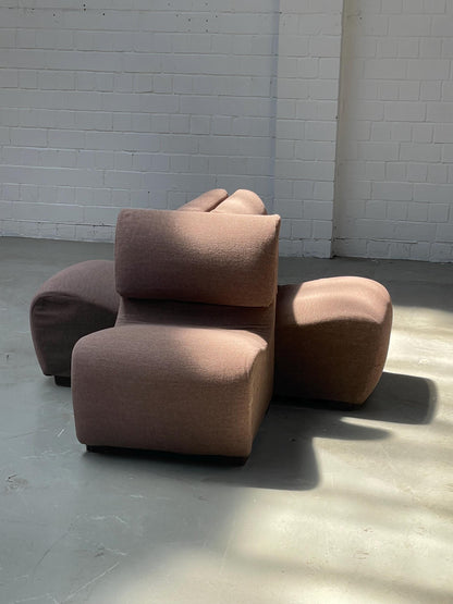 Vintage Modulsofa Baukasten 3 teilig von italienischer Designer für italienische Marke