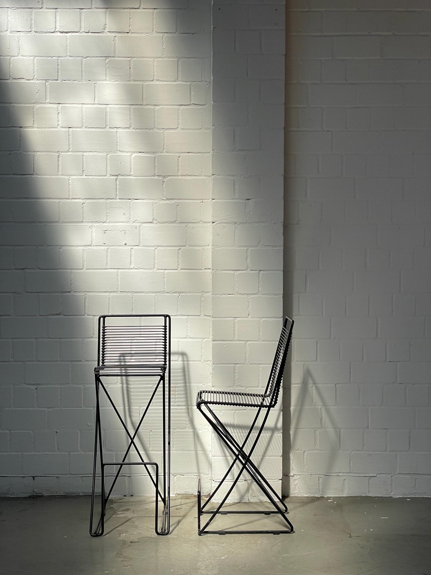 Vintage Barhocker Kreuzschwinger von Till Behrens für Bis Behrens in Schwarz