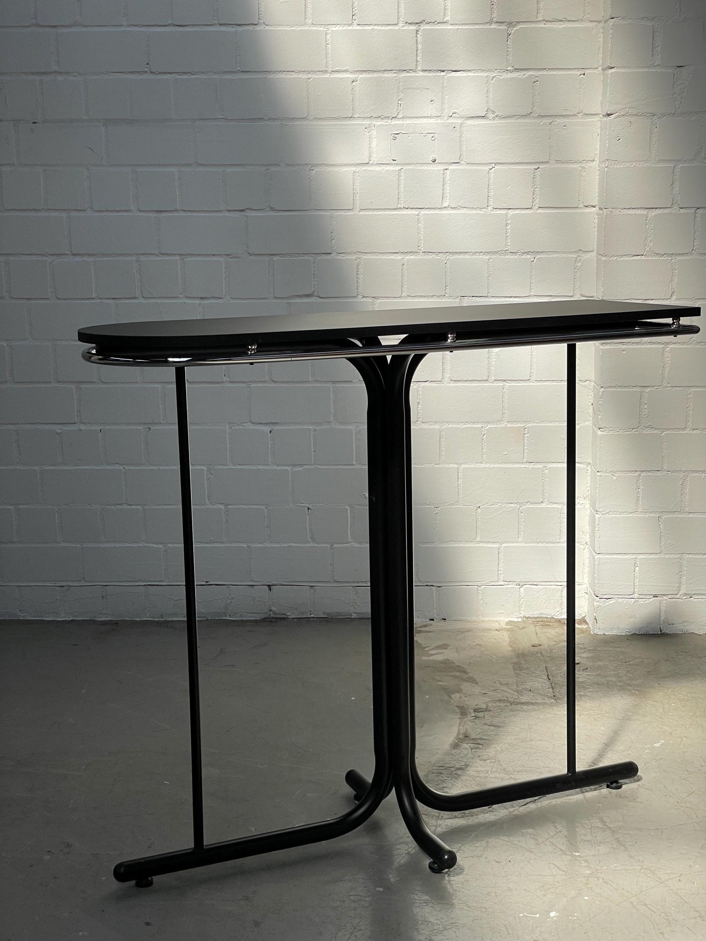 Vintage Barhocker Kreuzschwinger von Till Behrens für Bis Behrens in Schwarz