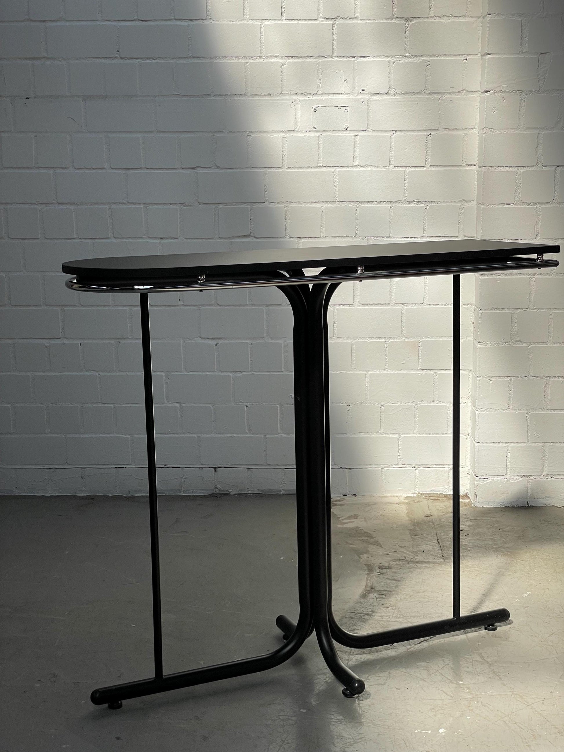 Vintage Barhocker Kreuzschwinger von Till Behrens für Bis Behrens in Schwarz